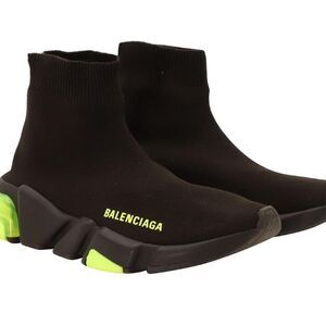 Balenciaga Speed Trainer Clearsole Yellow Fluo/Balenciaga Dust Bag Size 10 $1150